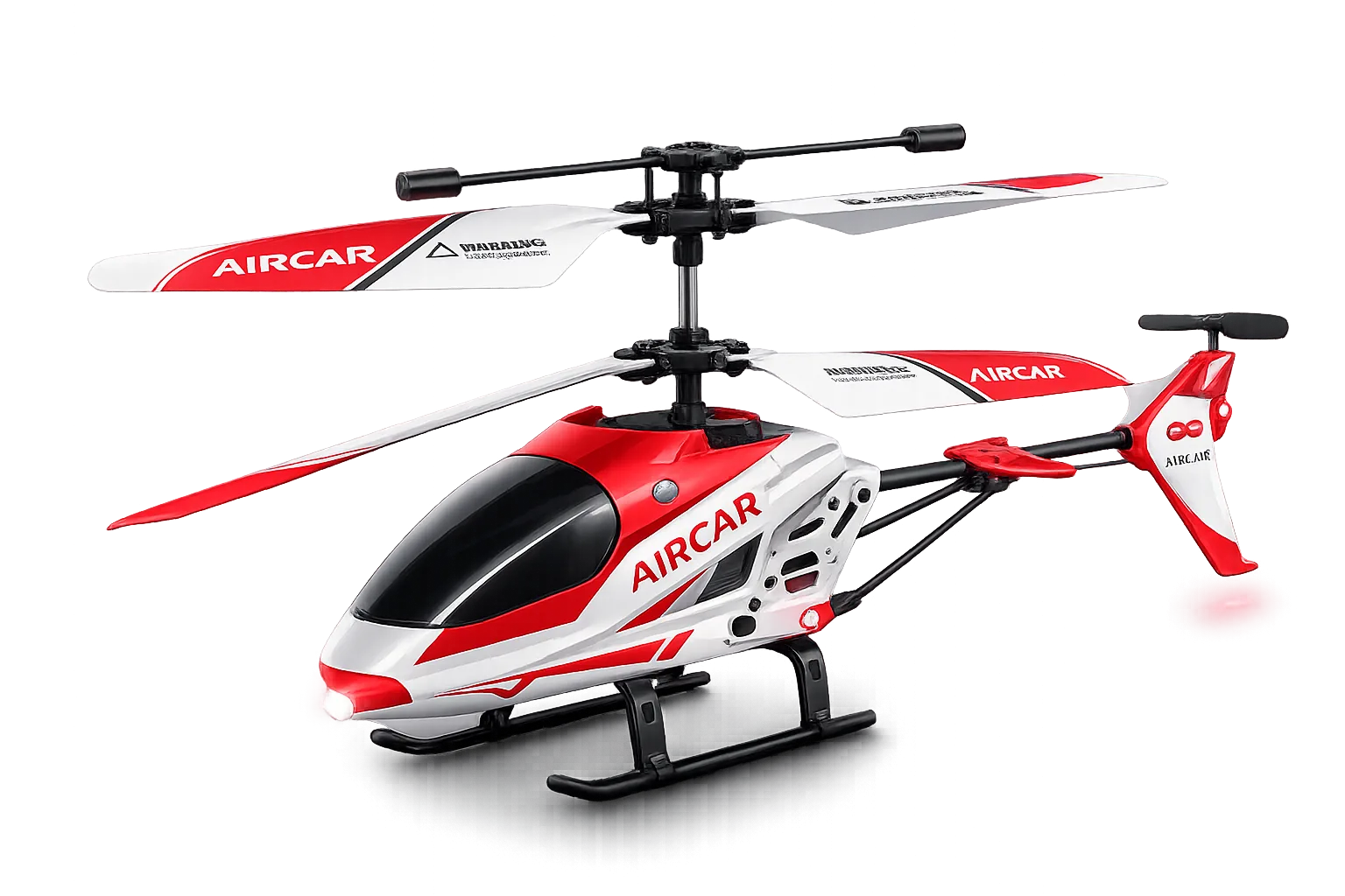Aircar Heli-Cpt-0012 Kırmızı Beyaz Helikopter
